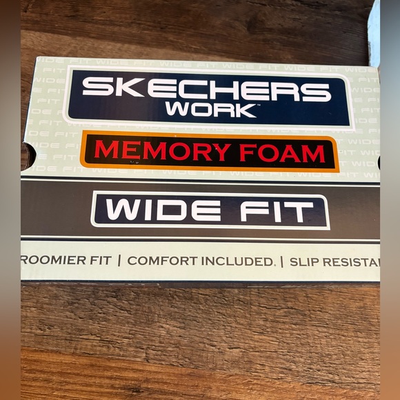 Skechers Black Slip Resistant Memory Foam Work Sneakers worn once SZ 6 - Picture 3 of 6